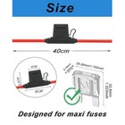 2 Pack Inline Maxi Fuse Holder - 6 Awg 12v Blade Fuse Holders With 6awg