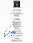 Geoff Tate Signed Queensryche Jet City Woman Lyrics Sheet Coa Proof Autographed