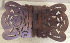 Vintage Hand Carved Wooden Folding Book Stand Cookbook Bible Holder