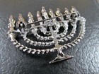 Vintage Hanukkah Menorah Flames Pin Brooch Jewish Holiday