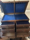 Large Vintage Wooden Treasure Chest Jewellery Box