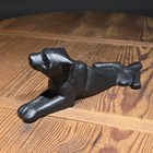 Cast Iron Lying Dog Doorstop     Vintage Style Figural Door Stop