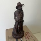 Vtg J Largo Signed Cowboy Sculpture 14   
