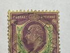 Vintage Great Britain Stamp  Scott  129   1 1 2p  1902  Edward Vii Violet-green