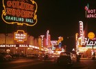 Vintage Las Vegas Hotel Casino Photo 1952 Golden Nugget Downtown Sign Night View