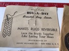 Vintage Rug-a-day Rug Braiding Kit - In Original Envelope