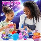 Mini Galaxy Slime Kit Glow In Dark Butter Slime Diy Stress Relief Toy