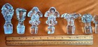 Random Lot Of 7 - Vintage Large Glass Decanter Bottle Stoppers