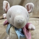Vtg Eden Beatrix Potter Pigling Light Pink Plush Pig 8    Stuffed Animal W jacket