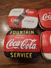 Lot 4 Vintage Coca-cola Coke Collectible Mini Graphic Metal Small Pocket Tins