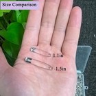 100pcs Safety Pins 1 5 Inch   38mm Nickel Plated Steel Sewing Silver