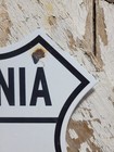 Vintage Route 66 Porcelain Sign 16  Old California Auto Club Association Shield