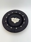 Wedgwood Black Jasperware Eagle Shield Ashtray Dish 7    White Relief Americana