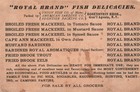 Royal Brand - Fish Delicacies - Family Picnic - Victorian Trade Card