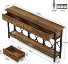 70  87   Modern Console Table Narrow Entryway Table With 3 Drawers For Hallway