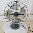 Vintage Westinghouse Electric Table Fan Metal Blade Oscillating Fan Works Patina
