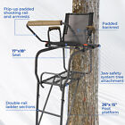 Steel Hunting Ladder Tree Stand Tree Step 1 Person Powder Coated W  Harness