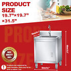 Commercial Sink Stainless Steel Kitchen Utility Sink sink Cabinet 31 5 x 19 7 --