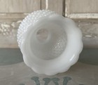 Vintage White Milk Glass Hobnail Lamp Sconce Shade Globe Fitter 1-1 2   