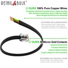 10 Foot Telephone Cord Rj11  6p4c  Professional Grade Phone Line Cable  Black