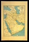 Vintage Saudi Arabia Map Palestine Mecca Mesopotamia Syria Iraq Iran 1930s