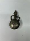 Early Navajo Silver Perfume Bottle Engraved With Chain