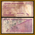 Heavily Used 1000 X Zimbabwe 5 Billion Dollar Special Agro Cheque Bundle Brick