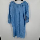 Hadleigh s Shirt Dress Womens Size 40 Blue Long Sleeve Off The Shoulder Pullover