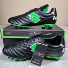 Lotto Stadio Og Ii Fg Soccer Black green Mens Sizes 6 5-12 New Made In Italy