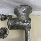 Vintage Universal No  3 Hand Operated Metal Meat Grinder - Table Mountable