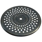 Cast Aluminum Lazy Susan Turntable Rotating Tray Serving Plate W  Umbrella Hole