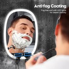 Led Shower Mirror Fogless For Shaving  Adjustable Shaving Mirror With Razor H   