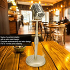 Vintage Microphone Prop Model With Adjustable Stand  Old Fashioned Desktop Micro
