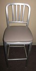 Aluminum Dining Barstool With Upholstered Seat