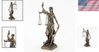 Exquisite Cold Cast Bronze Lady Justice 12 5 Inch Sculpture For Elegant Decor