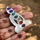 7 Seven Chakra Natural Gemstone Pendant  Reiki Feng Shui Healing Pendant  Yoga 3