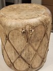 Vintage Native American Log Rawhide Taos Drum 11x9