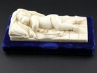 Vintage Paperweight Sleeping Infant Sculpture Alva Museum Replica Made In Italy