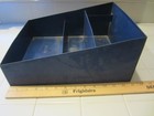 Antique Large Tin  Counter Top Store Display Box  Stand  Blue  Rare