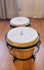 Tycoon Percussion Bongo Drums - Drum Set - Natural Wood 6   7 Inch Set