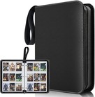 900 Card Pocket Binder With Zipper 9 Pocket Trading Cards Album Folder Black Us