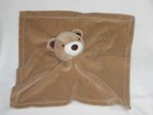 Baby Essentials Teddy Bear Security Blanket Lovey Light Brown Plush
