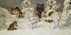Lot Of 15 Vintage Stone Critters other Figurines Usa Mostly Cats     