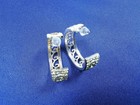 Mint Condition Vintage  rare  Amazingly Gorgeous Sparkly Cz Silver Tone Earrings