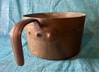 Vintage Solid Hammered Copper Stockpot W handle 9  X 5 25  Hand-wiped Tin Lined