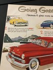 Red 1950 Mercury Sedan - Vintage Original Illustrated Color Print Ad   Wall Art
