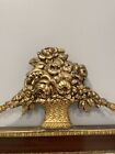 Rare  Antique Mahogany Empire Gilt Bell Flower Gold  Wall Mirror