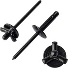 50pcs 3 16  X 1  Large Head Tri-fold Exploding Aluminum Pop Rivets Black