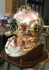 Vintage Copper 18 In Finish Brass Scuba Divers Diving Helmet Navy Marine