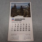 1987 Union Pacific Wall Calendar Complete 12 5  X 23  Works 2026 2037 Yellowing